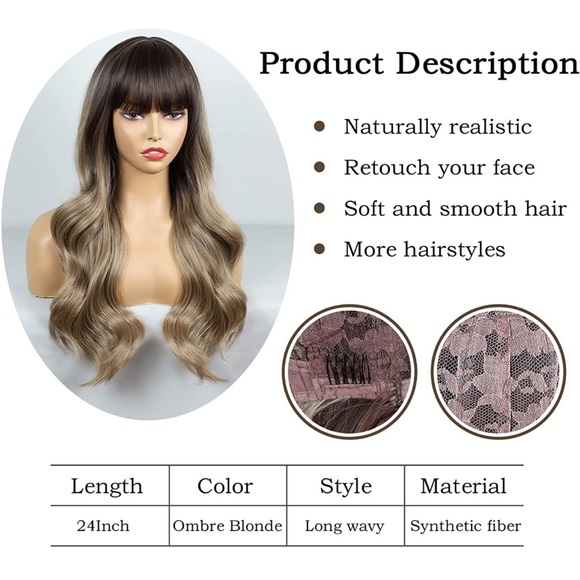 Dark Ashy Blonde Ombre wig - Picture 3 of 6